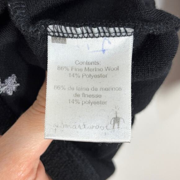 Smartwool Men's 1/4 Zip Black Pullover stand up collar Medium Merino Wool Blend - Picture 6 of 7